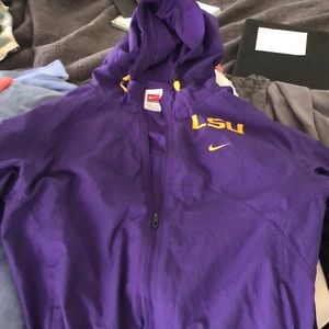 LSU hooded windbreaker
